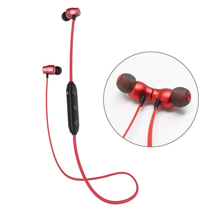 Xrm X5 Sports Ipx4 Waterproof Magnetic Earbuds Wireless Bluetooth V4.1 Stereo in Headset Red