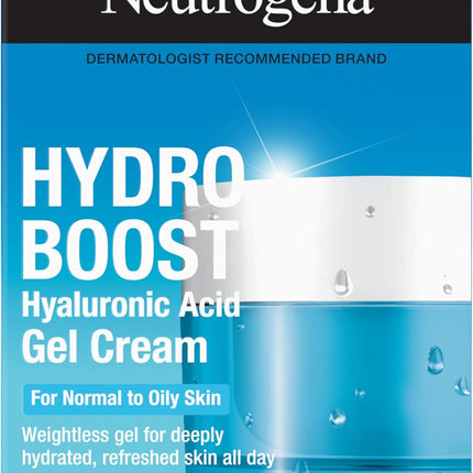 Hydro Boost Gel Cream Face Moisturizer, 47Ml | Lightweight Moisturizer with Hyaluronic Acid, Instant Absorption, Oil-Free, Non-Comedogenic, for Normal to Dry Skin