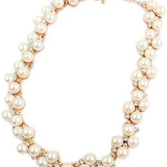 Necklances for Women Fashion & Elegant Lady Faux Pearls Shiny Rhinestone Collar Necklace Valentine'S Day Gift