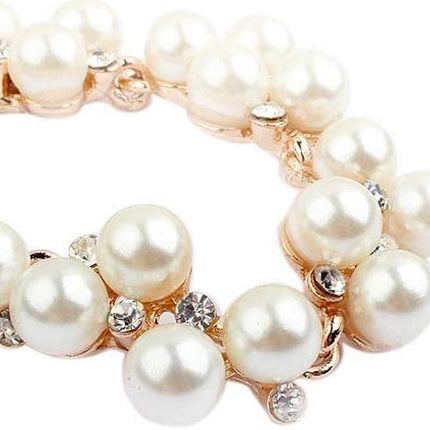 Necklances for Women Fashion & Elegant Lady Faux Pearls Shiny Rhinestone Collar Necklace Valentine'S Day Gift