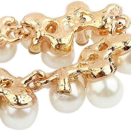 Necklances for Women Fashion & Elegant Lady Faux Pearls Shiny Rhinestone Collar Necklace Valentine'S Day Gift