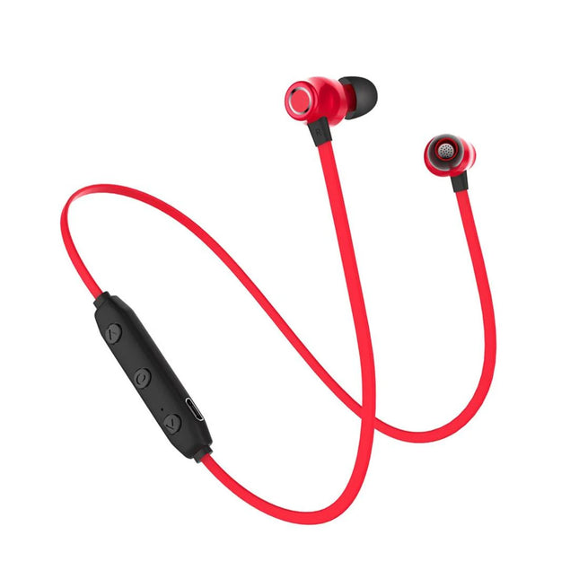 Xrm X5 Sports Ipx4 Waterproof Magnetic Earbuds Wireless Bluetooth V4.1 Stereo in Headset Red