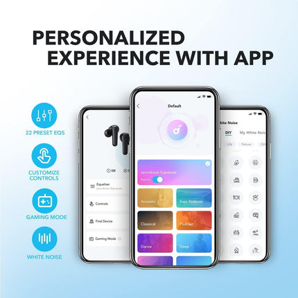 by Anker P20I True Wireless Earbuds, 10Mm Drivers with Big Bass, Bluetooth 5.3, 30H Long Playtime, IPX5 Water-Resistant, 2 Mics for AI Clear Calls, 22 Preset Eqs, Customization via App