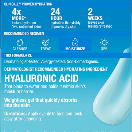 Hydro Boost Gel Cream Face Moisturizer, 47Ml | Lightweight Moisturizer with Hyaluronic Acid, Instant Absorption, Oil-Free, Non-Comedogenic, for Normal to Dry Skin