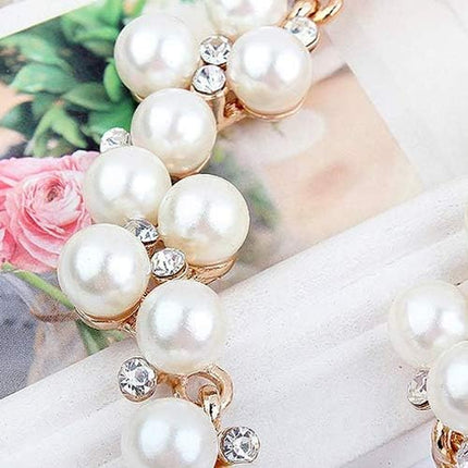 Necklances for Women Fashion & Elegant Lady Faux Pearls Shiny Rhinestone Collar Necklace Valentine'S Day Gift