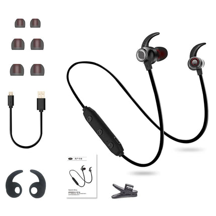 Xrm X5 Sports Ipx4 Waterproof Magnetic Earbuds Wireless Bluetooth V4.1 Stereo in Headset Red