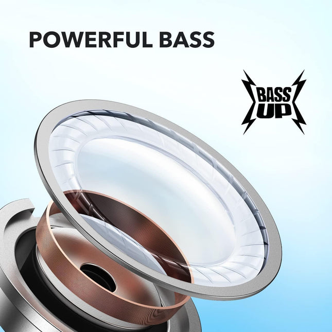 by Anker P20I True Wireless Earbuds, 10Mm Drivers with Big Bass, Bluetooth 5.3, 30H Long Playtime, IPX5 Water-Resistant, 2 Mics for AI Clear Calls, 22 Preset Eqs, Customization via App